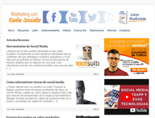 Tablet Screenshot of marketingconredessociales.com